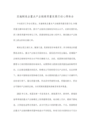 实施制造业重点产业链高质量发展行动心得体会.docx