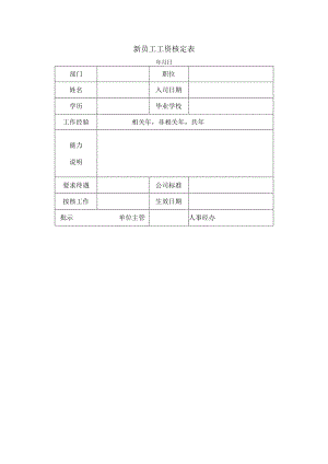 新员工工资核定.docx