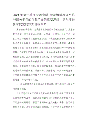 2024年第一季度专题党课.docx