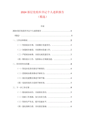 2024基层党组织书记个人述职报告（精选）.docx