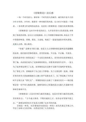 《青铜葵花》读后感.docx