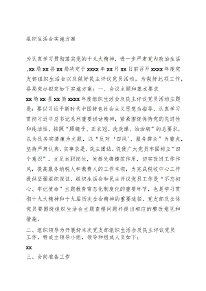 2020年度组织生活会实施方案.docx
