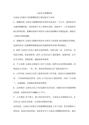 五凌电力薪酬制度.docx