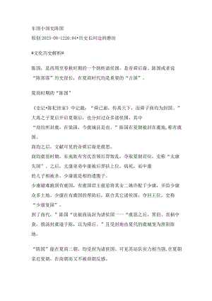 东国小国史——陈国.docx