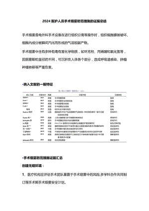 2024医护人员手术烟雾防范措施的证据总结.docx