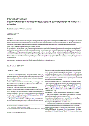 作为生产力增长来源的产业间和产业内转换：芬兰信息和通信技术产业的结构变化（英）-2023_市场营销策.docx
