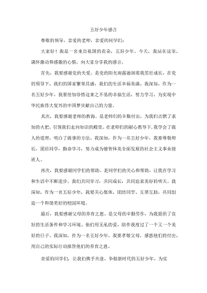 五好少年感言.docx