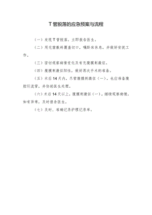 T管脱落的应急预案与流程.docx