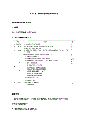 2024基本护理操作流程及评价标准.docx