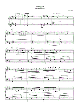 Prologue高清刚琴谱五线谱.docx
