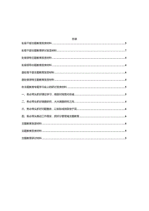 主题教育研讨发言（心得体会）10篇.docx