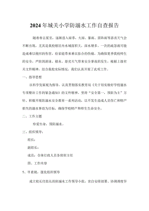 2024年城关小学防溺水工作自查报告.docx
