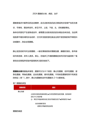 2024震颤的分类、病因、治疗.docx