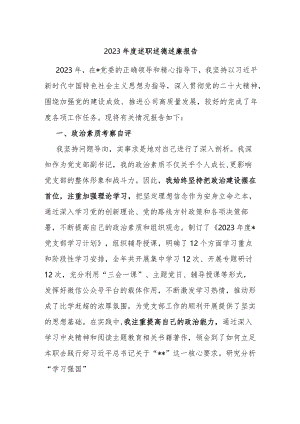 2023年度述职述德述廉报告.docx
