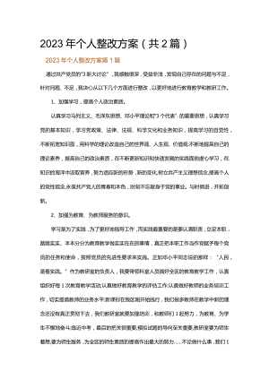 2023年个人整改方案.docx