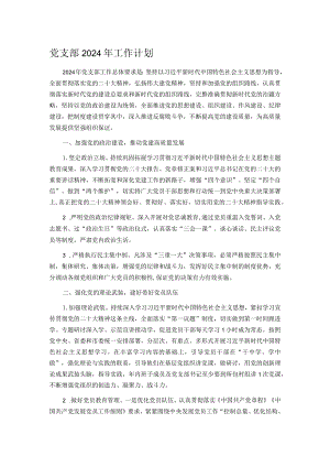 党支部2024年工作计划.docx
