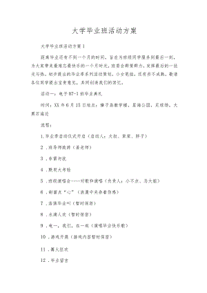 大学毕业班活动方案.docx