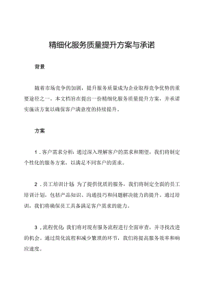 精细化服务质量提升方案与承诺.docx