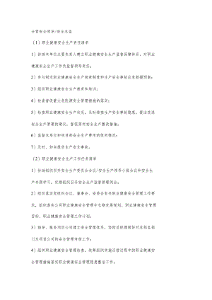 物业安全总监职业健康安全生产责任清单及工作任务清单.docx