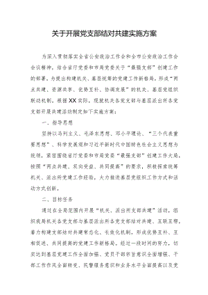 关于开展党支部结对共建实施方案.docx