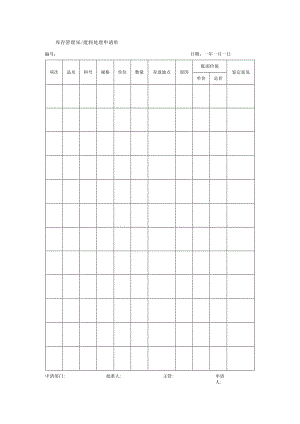 库存管理呆废料处理申请单.docx