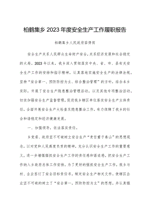 2023安全生产履职报告.docx