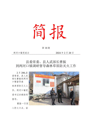 县委常委、县人武部长曹振到两河口镇调研督导森林草原防灭火工作.docx