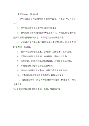 实训中心安全管理制度.docx