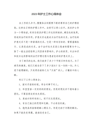 护士工作心得体会.docx