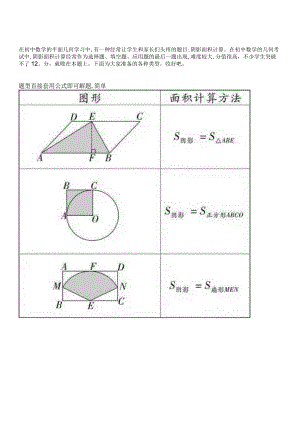 各种类型几何阴影面积计算汇总.docx