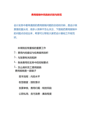 费用报销中风险的识别与防范.docx