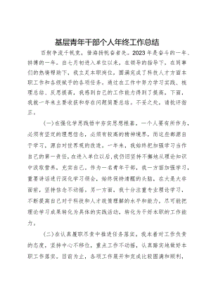 基层青年干部个人年终工作总结.docx