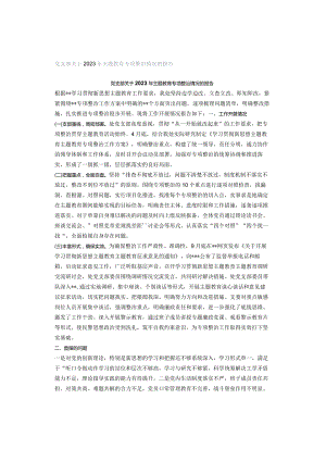 党支部关于2023年主题教育专项整治情况的报告.docx