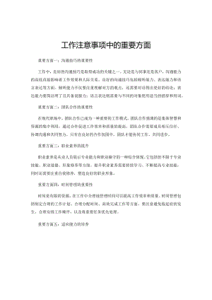 工作注意事项中的重要方面.docx