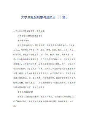 大学生社会现象调查报告（3篇）.docx