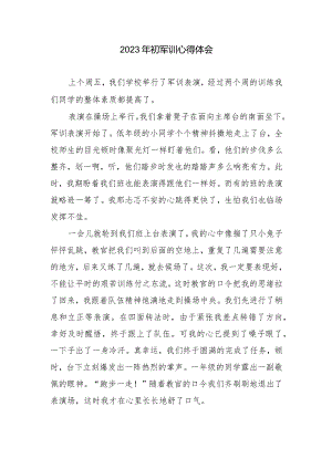 初军训心得体会.docx