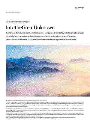 摩根士丹利+全球银行和资产管理公司：进入伟大的未知-英_市场营销策划_重点报告202301202_d.docx