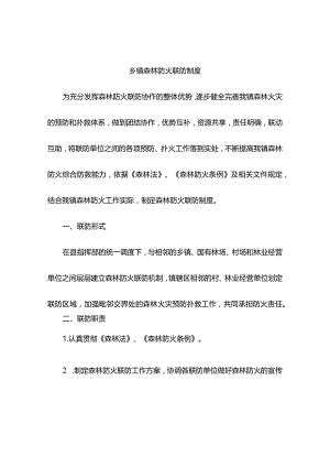 乡镇森林防火联防制度.docx