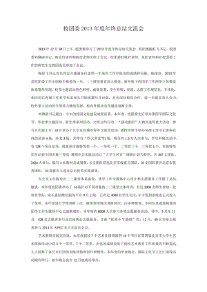 校团委2013年度年终总结交流会.docx