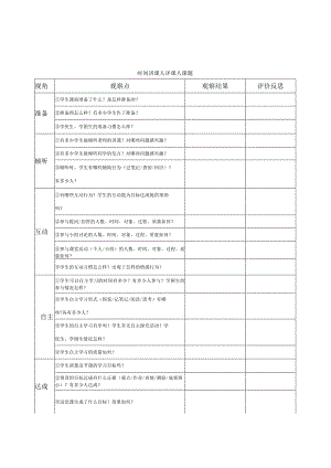 课堂观察量表(四个维度).docx