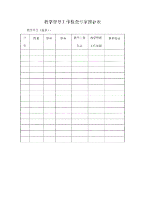 教学督导工作检查专家推荐表.docx