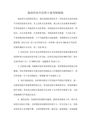 临床科室中层班干部考核细则.docx