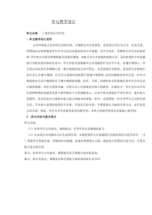 我们的公共生活单元教学设计.docx
