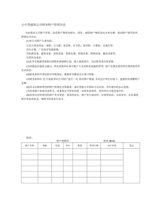 大中型建筑公司财务财产管理办法.docx