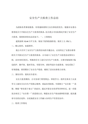 安全生产大检查工作总结.docx