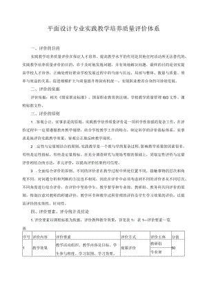 平面设计专业实践教学培养质量评价体系.docx