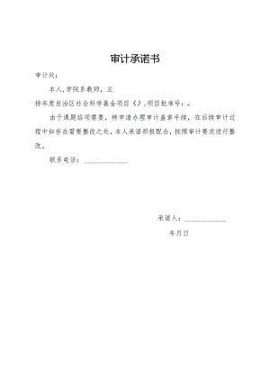 审计承诺书模板.docx