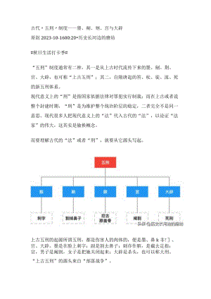 古代“五刑”制度——墨、劓、剕、宫与大辟.docx