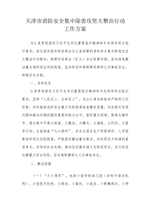 天津市消防安全集中除患攻坚大整治行动工作方案.docx