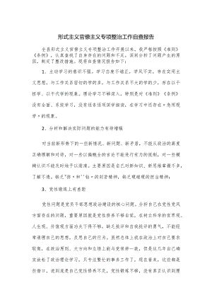 形式主义官僚主义专项整治工作自查报告.docx